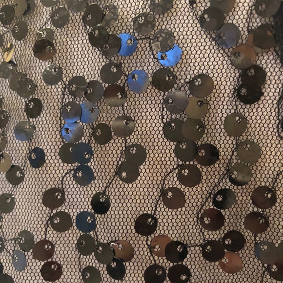 American Rag black sequin sparkly top. - Picture 6 of 8